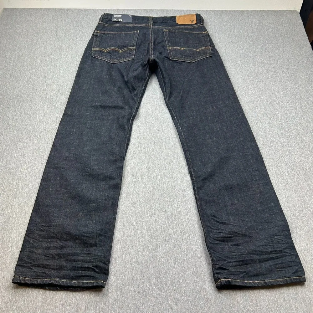 American Eagle‎ Relaxed Dark Wash Jeans Mens 30x30 Straight Leg NEW